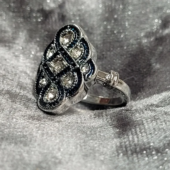 American Blue Winding Ladies Ring - Picture 3 of 3